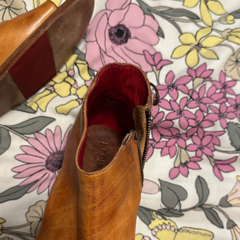 Bed Stu Tan Leather Open-Toe Ankle Booties - Picture 4 of 5